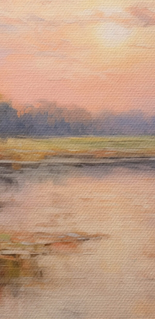 Pictura unui lac cu flori Pictura unui lac cu flori