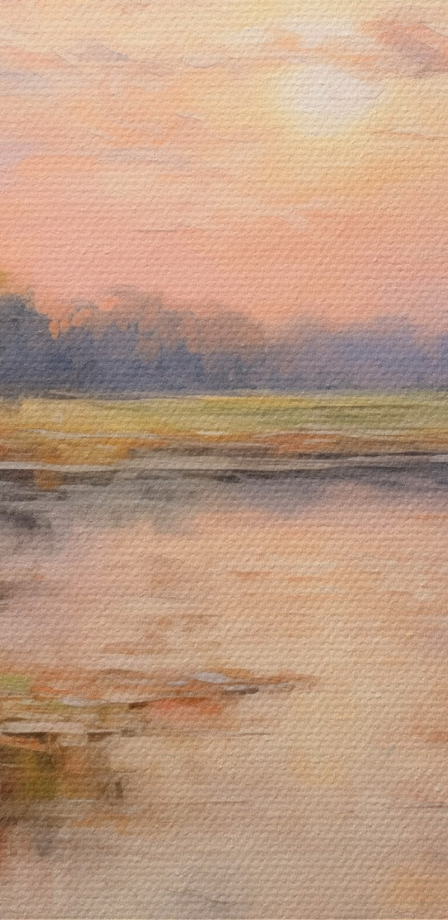 Pictura unui lac cu flori