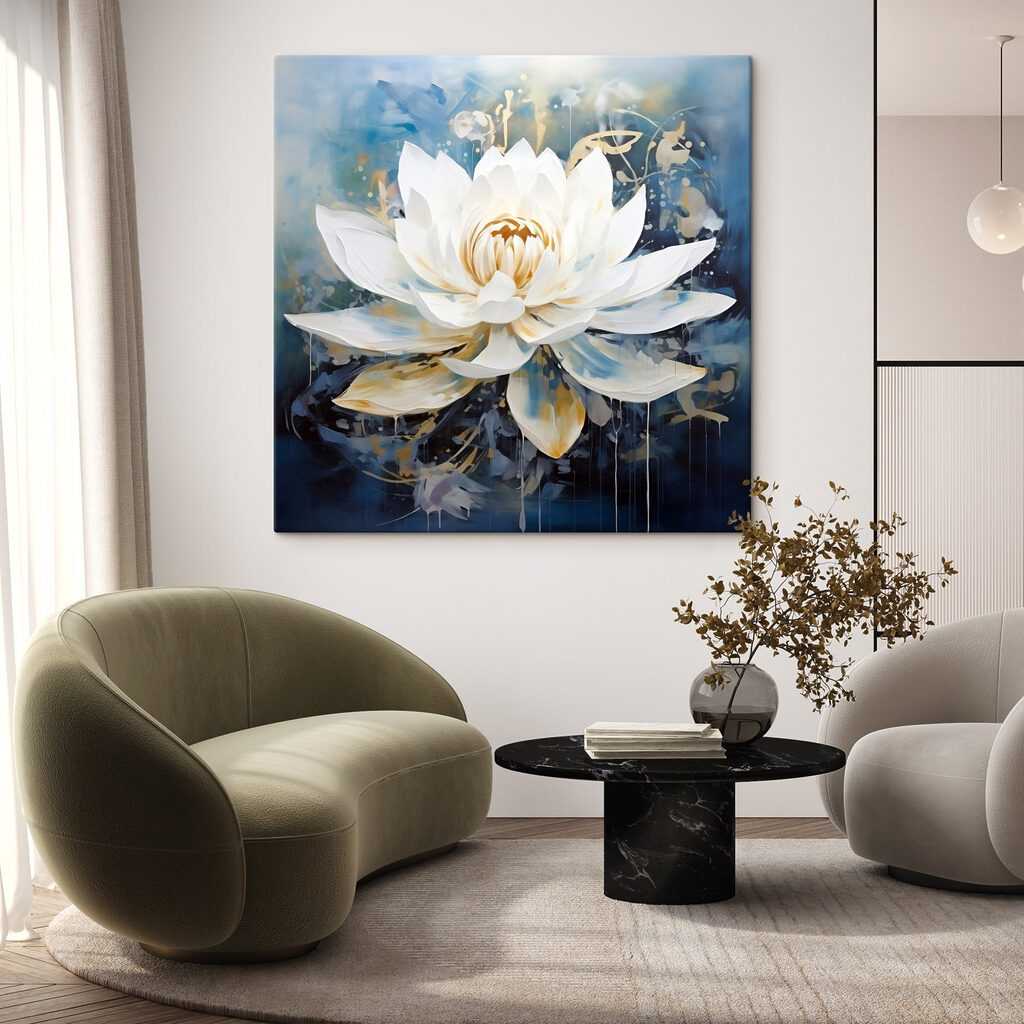 Painting of a white flower