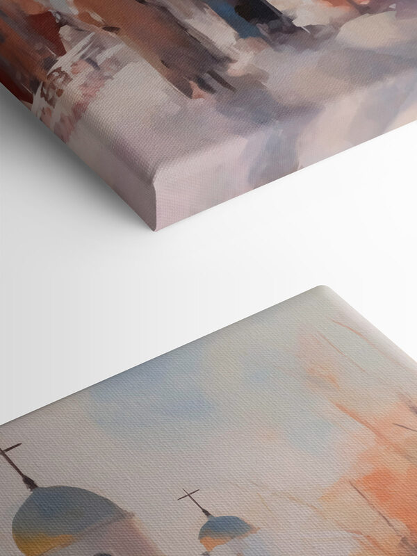 Group of people walking in front of a church