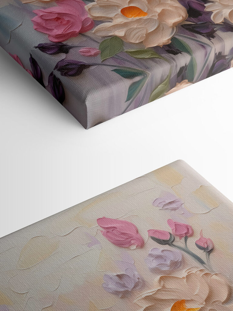 Painting of flowers and leaves Painting of flowers and leaves