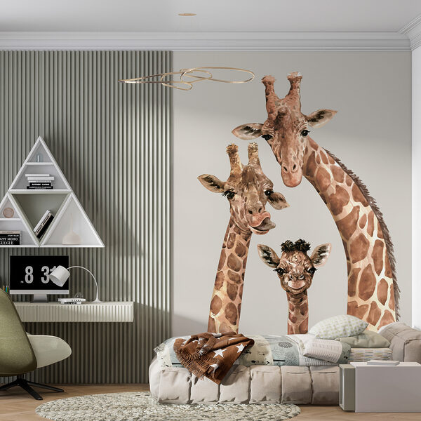 Un grup de girafe cu capetele împreunate Un grup de girafe cu capetele împreunate