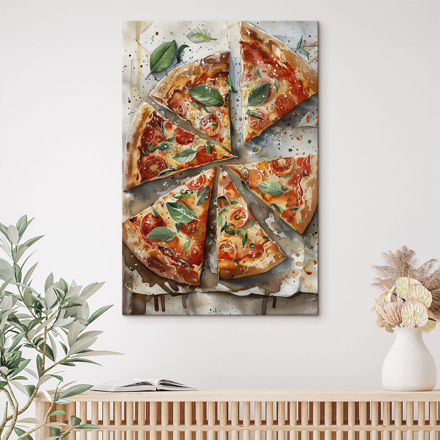 Pizza cu roșii și busuioc Pizza cu roșii și busuioc
