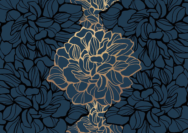 Design floral îndrăzneț pe fundal închis Design floral îndrăzneț pe fundal închis