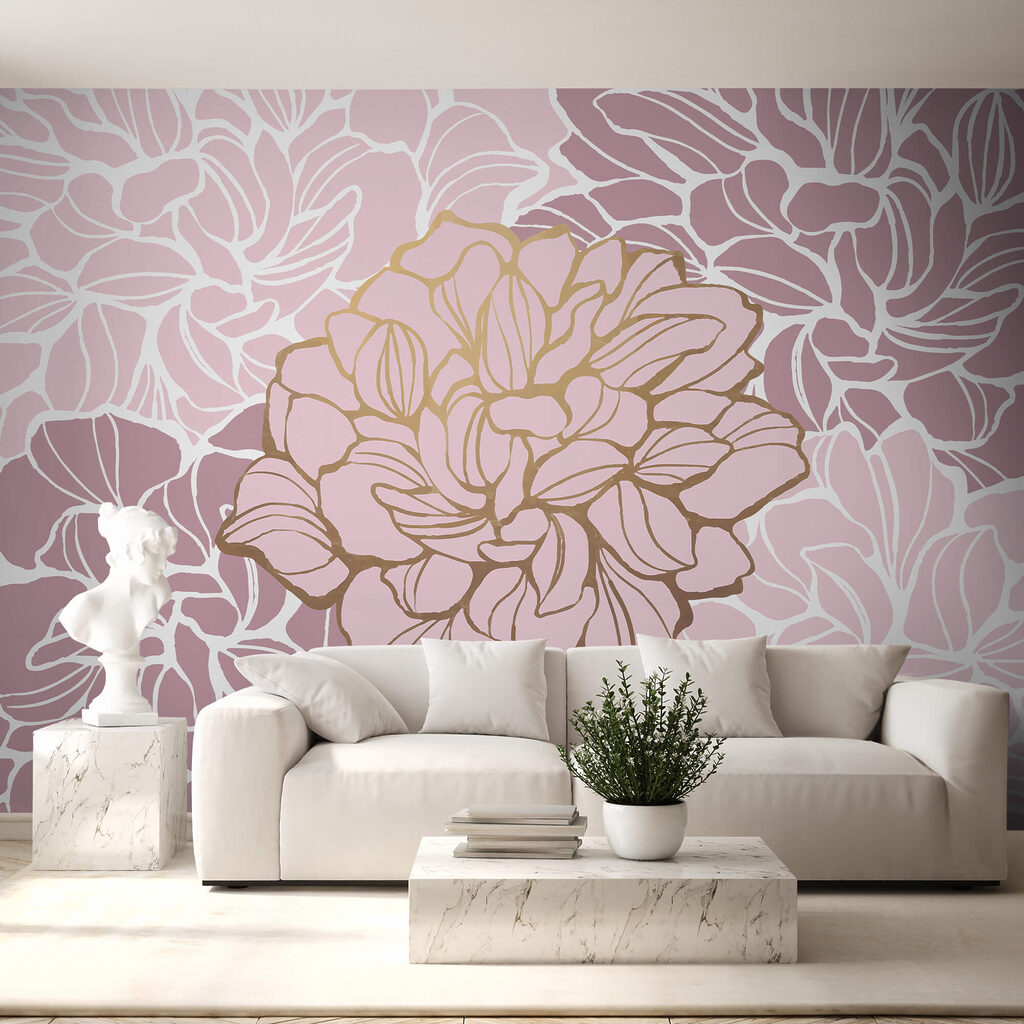 Floare roz și albă