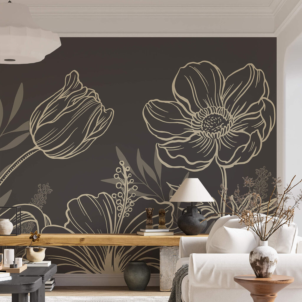 Delicate florale linie art design Delicate florale linie art design