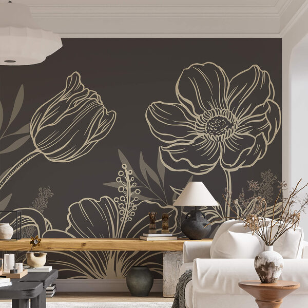 Delicate florale linie art design Delicate florale linie art design