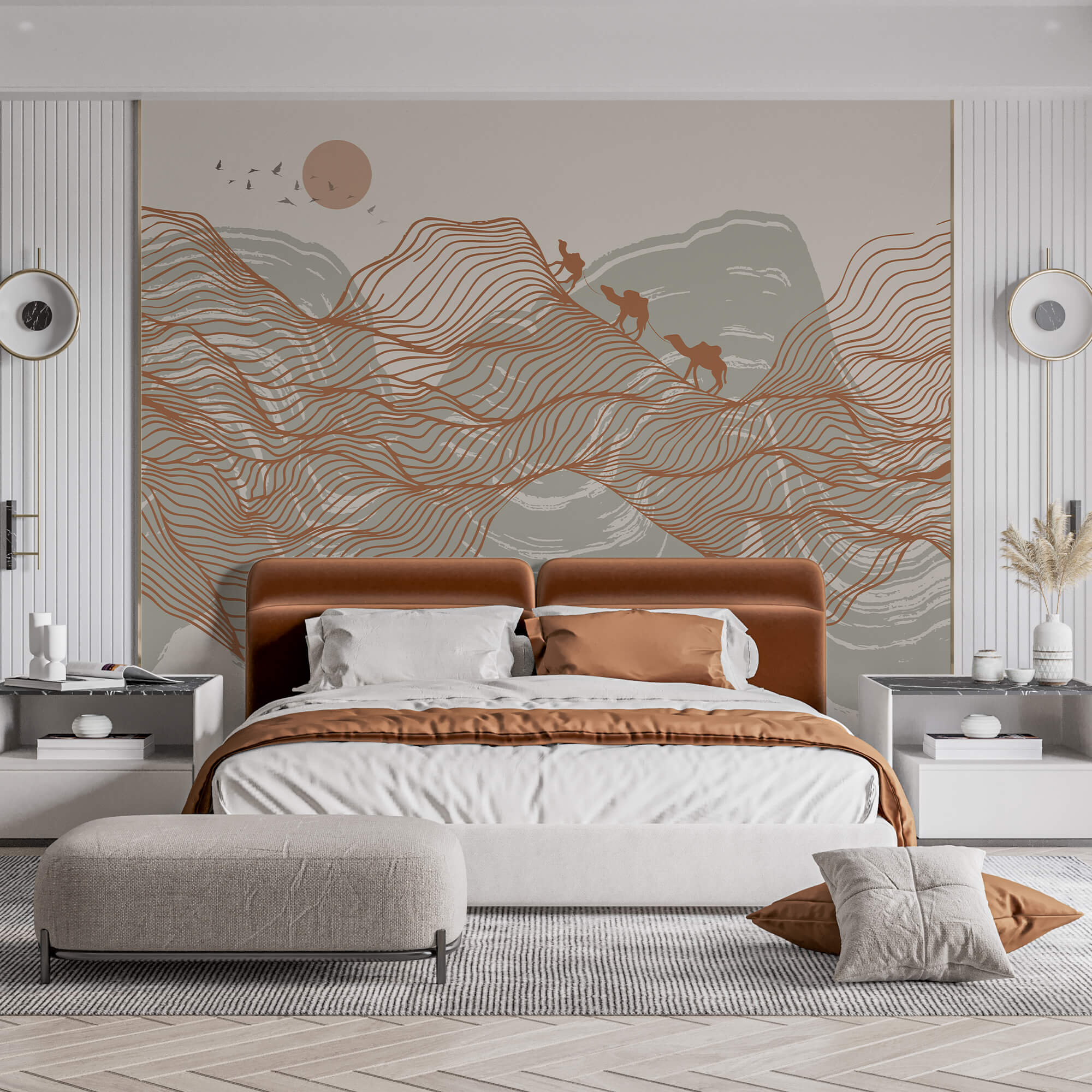 Desenul unui peisaj deșertic