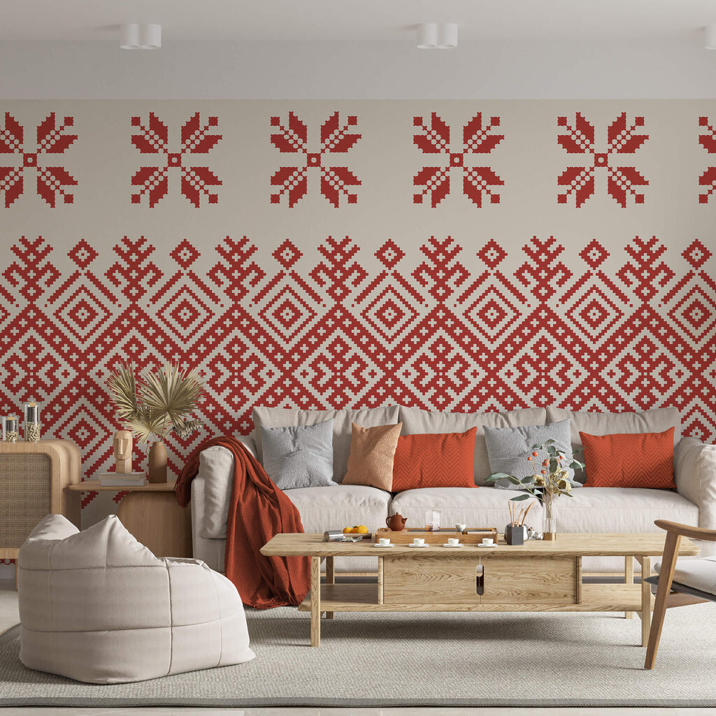 Model roșu și alb Model roșu și alb