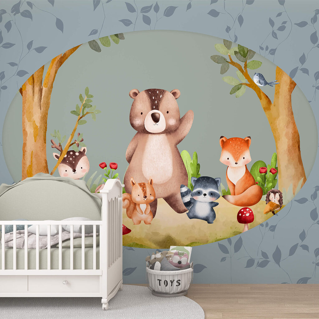 Desen animat de animale într-o pădure Desen animat de animale într-o pădure