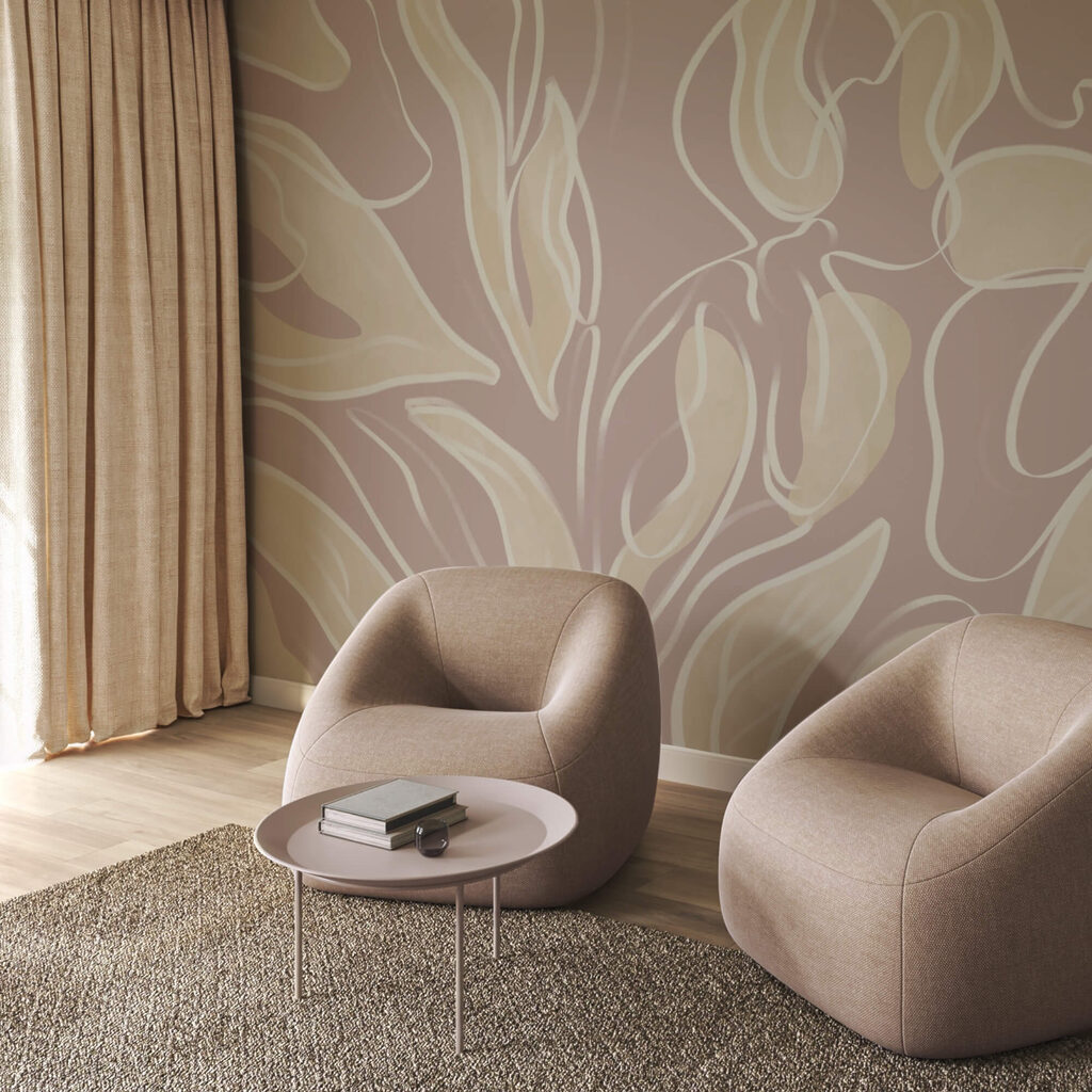 Design cu model de frunze inspirat din natură