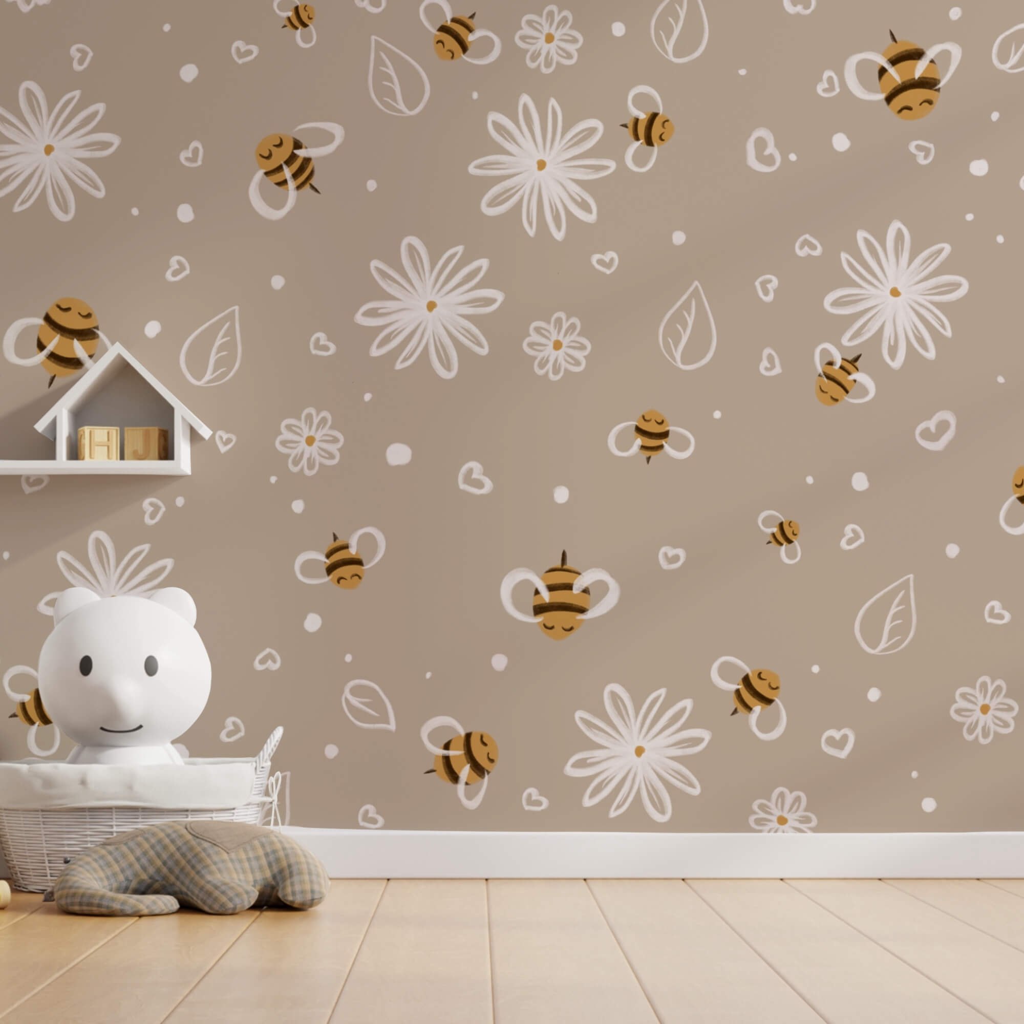 Model de albine și flori