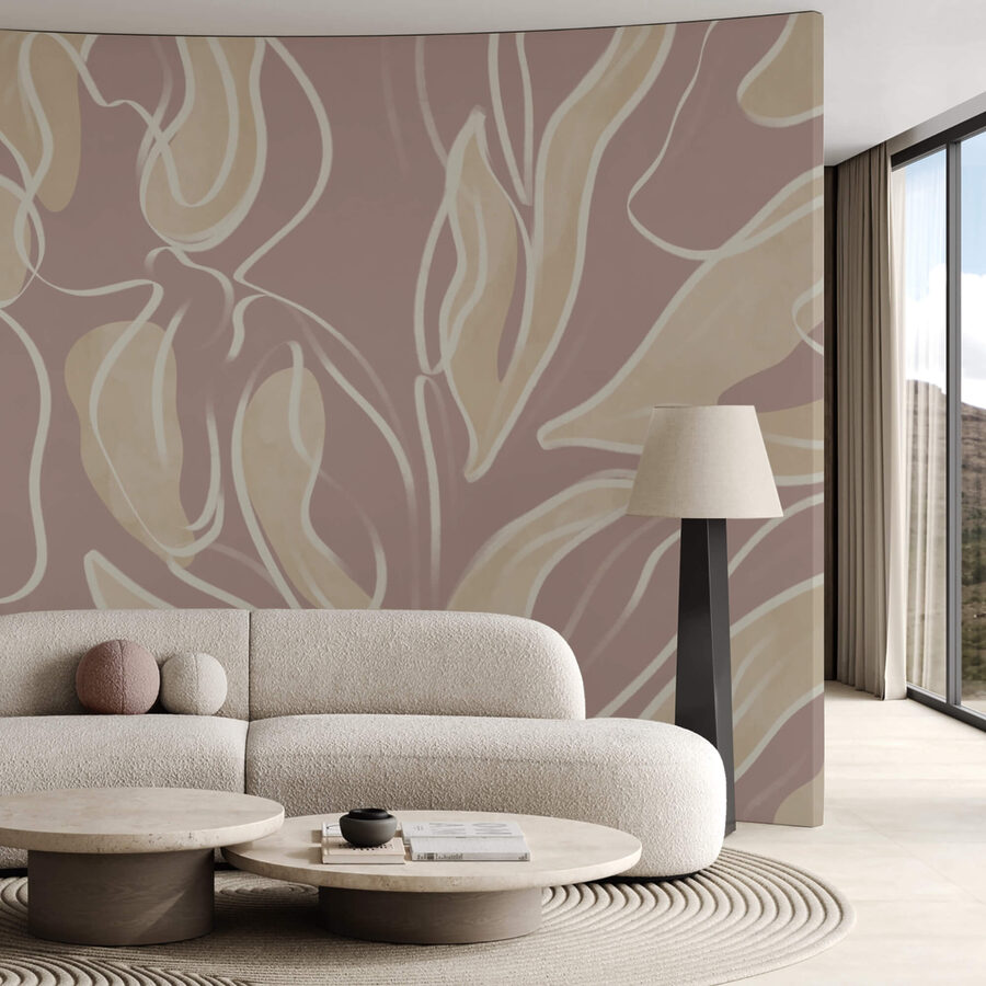 Design cu model de frunze inspirat din natură.