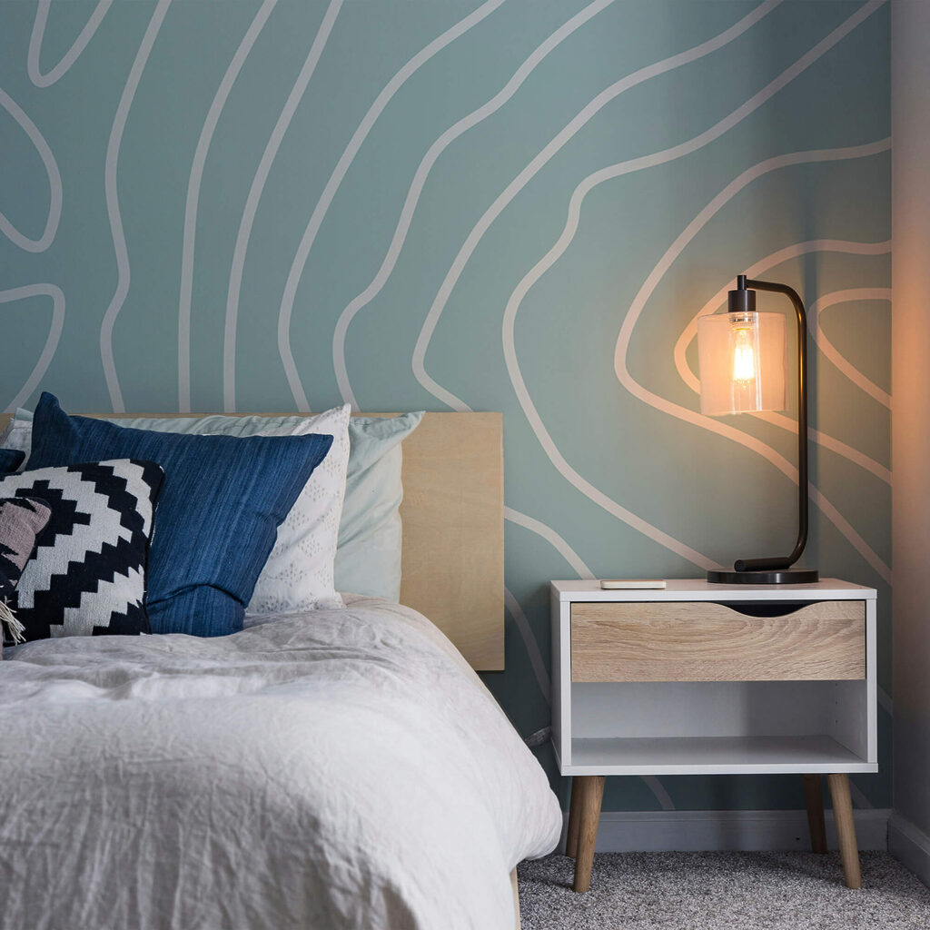 Linii albe pe un fundal albastru