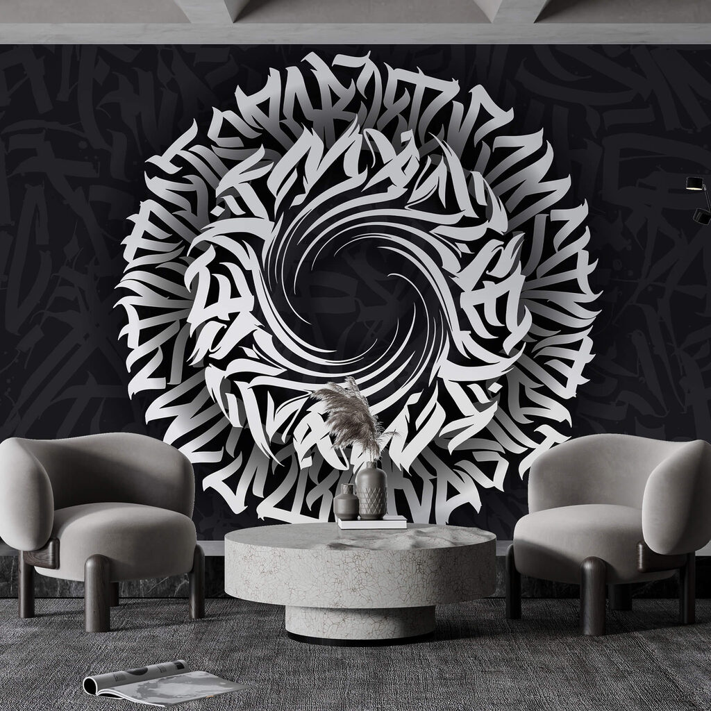 Model circular cu litere în el Model circular cu litere în el