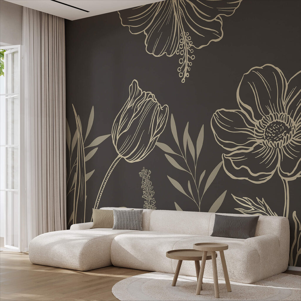 Delicate florale linie art design Delicate florale linie art design