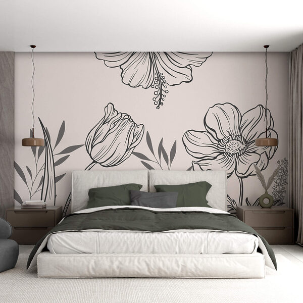 Delicate florale linie art design Delicate florale linie art design