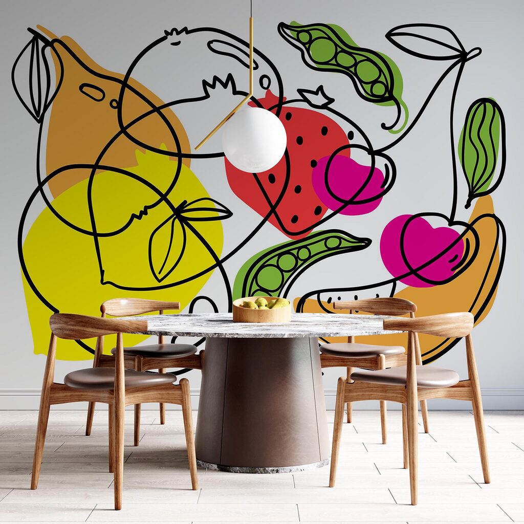 Desenarea diferitelor fructe și legume