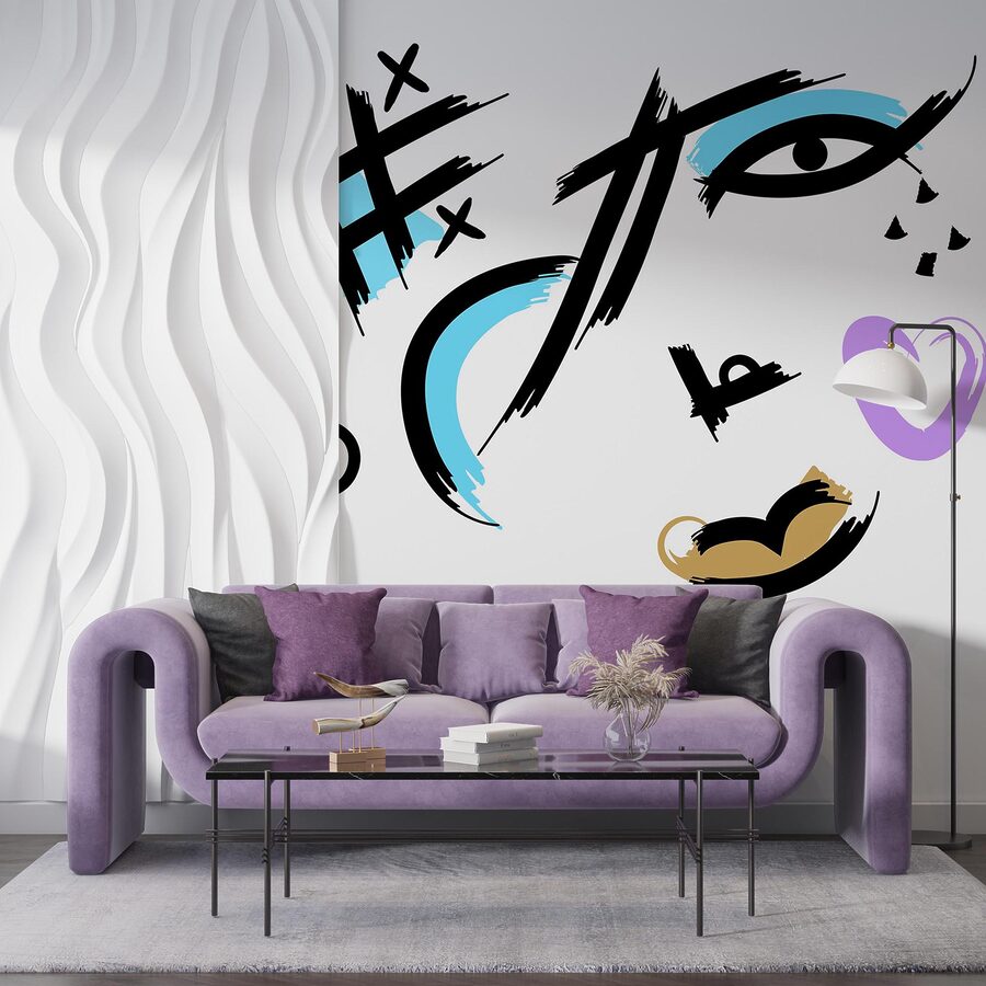 Wall murals Artistic expression in vibrant strokes