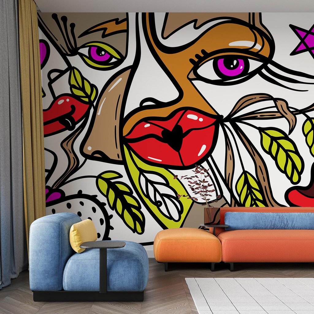 – Față vibrantă cu modele îndrăznețe