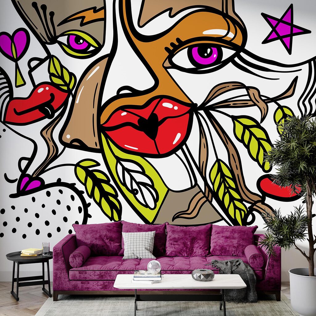 – Față vibrantă cu modele îndrăznețe