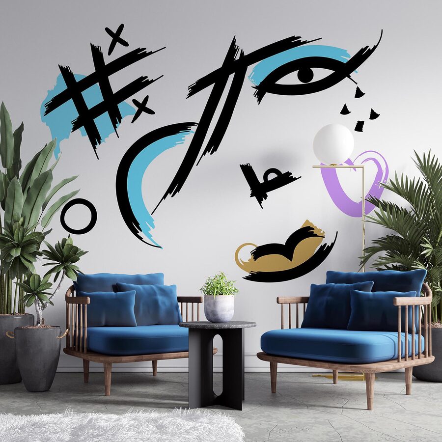 Wall murals Artistic expression in vibrant strokes