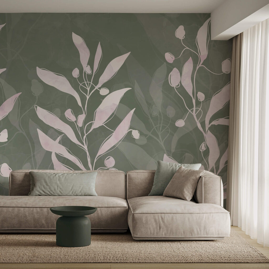 Frunze delicate pe un fundal atenuat