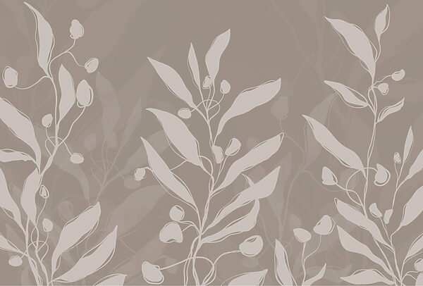 Design botanic moale pe un fundal neutru Design botanic moale pe un fundal neutru