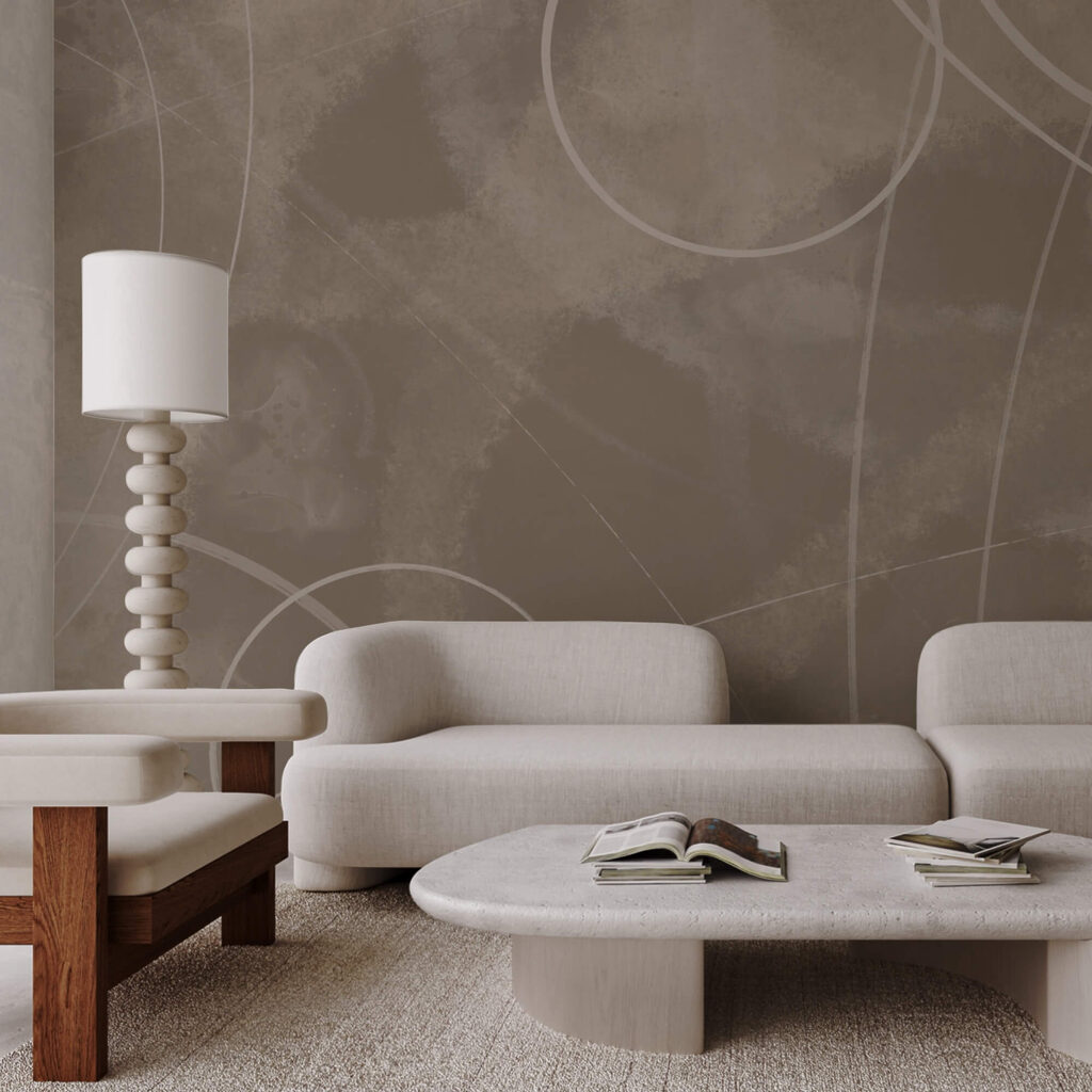 Fundal maro cu linii și cercuri albe