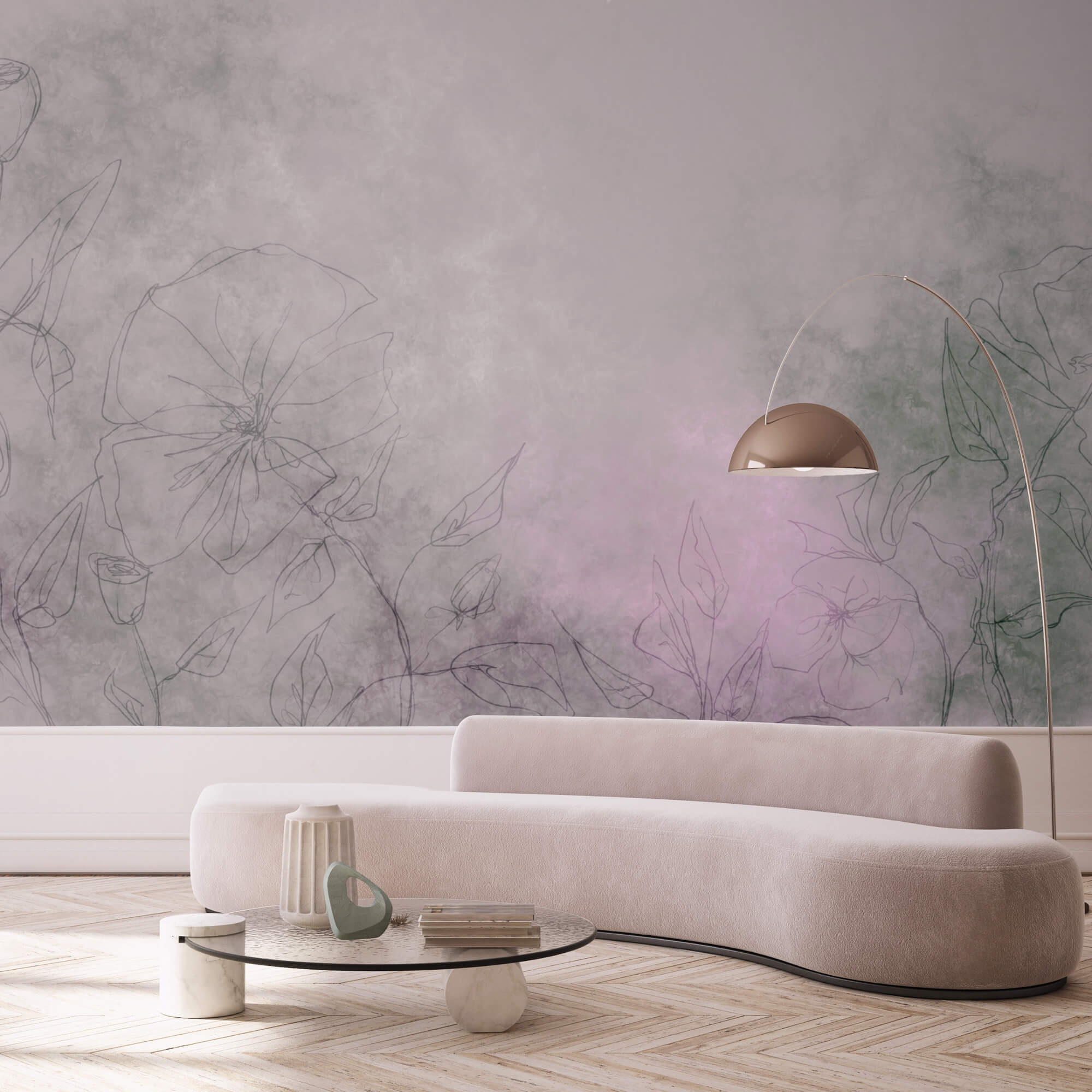 Desen de flori pe o suprafață albă