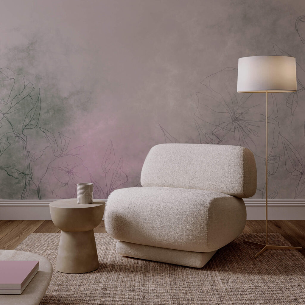 Desen de flori pe o suprafață albă