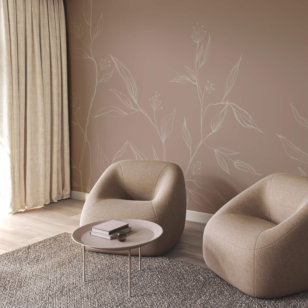Frunze delicate pe fundal pastel moale Frunze delicate pe fundal pastel moale