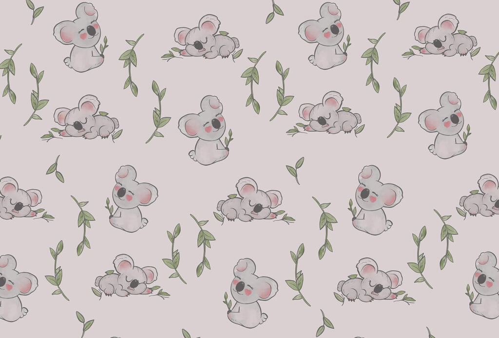 Model de koala și frunze Model de koala și frunze