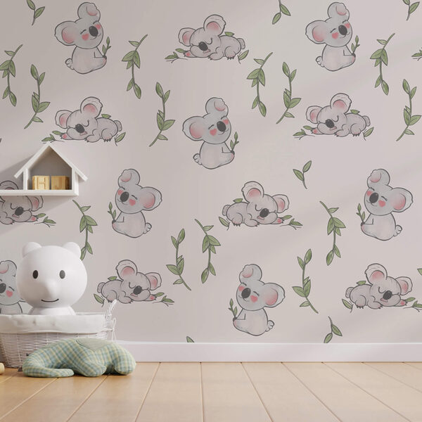 Model de koala și frunze Model de koala și frunze
