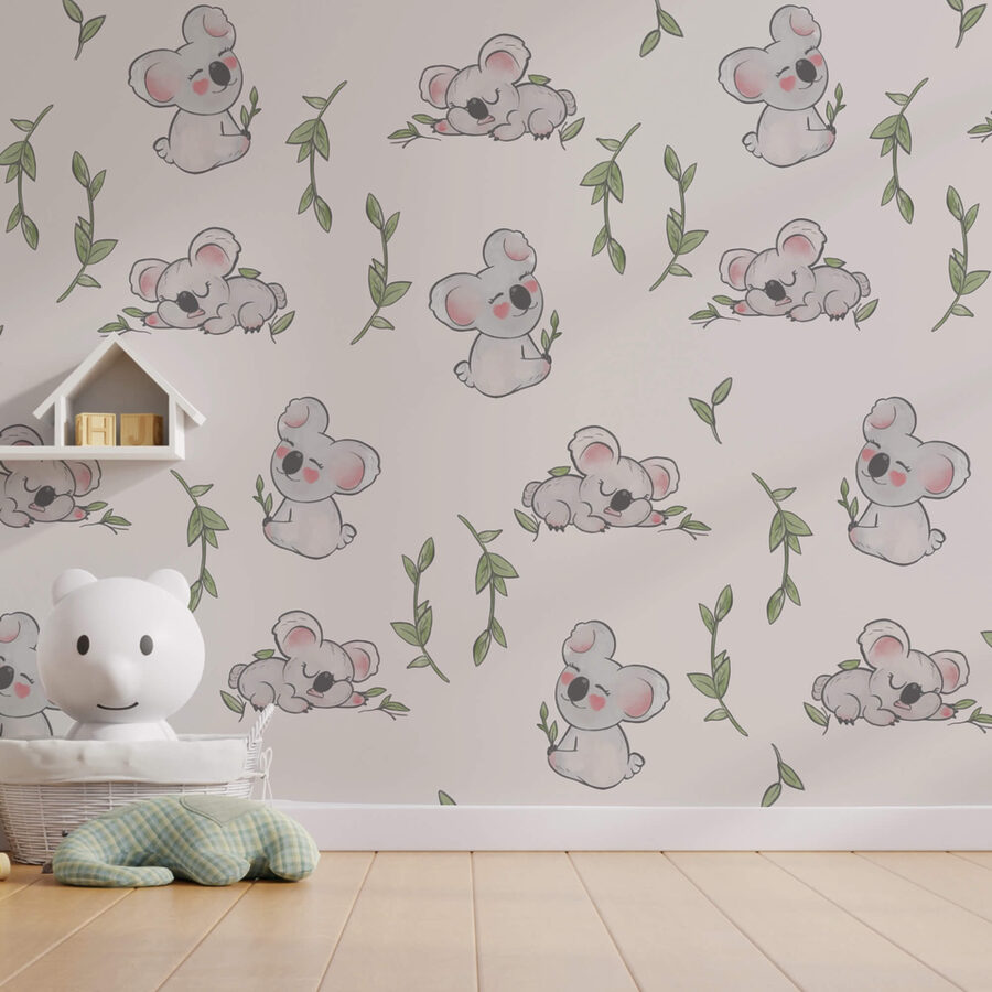 Model de koala și frunze