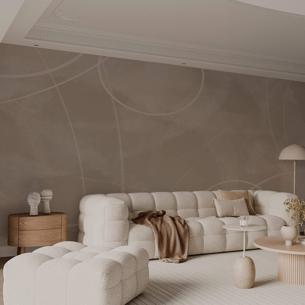 Fundal maro cu linii și cercuri albe