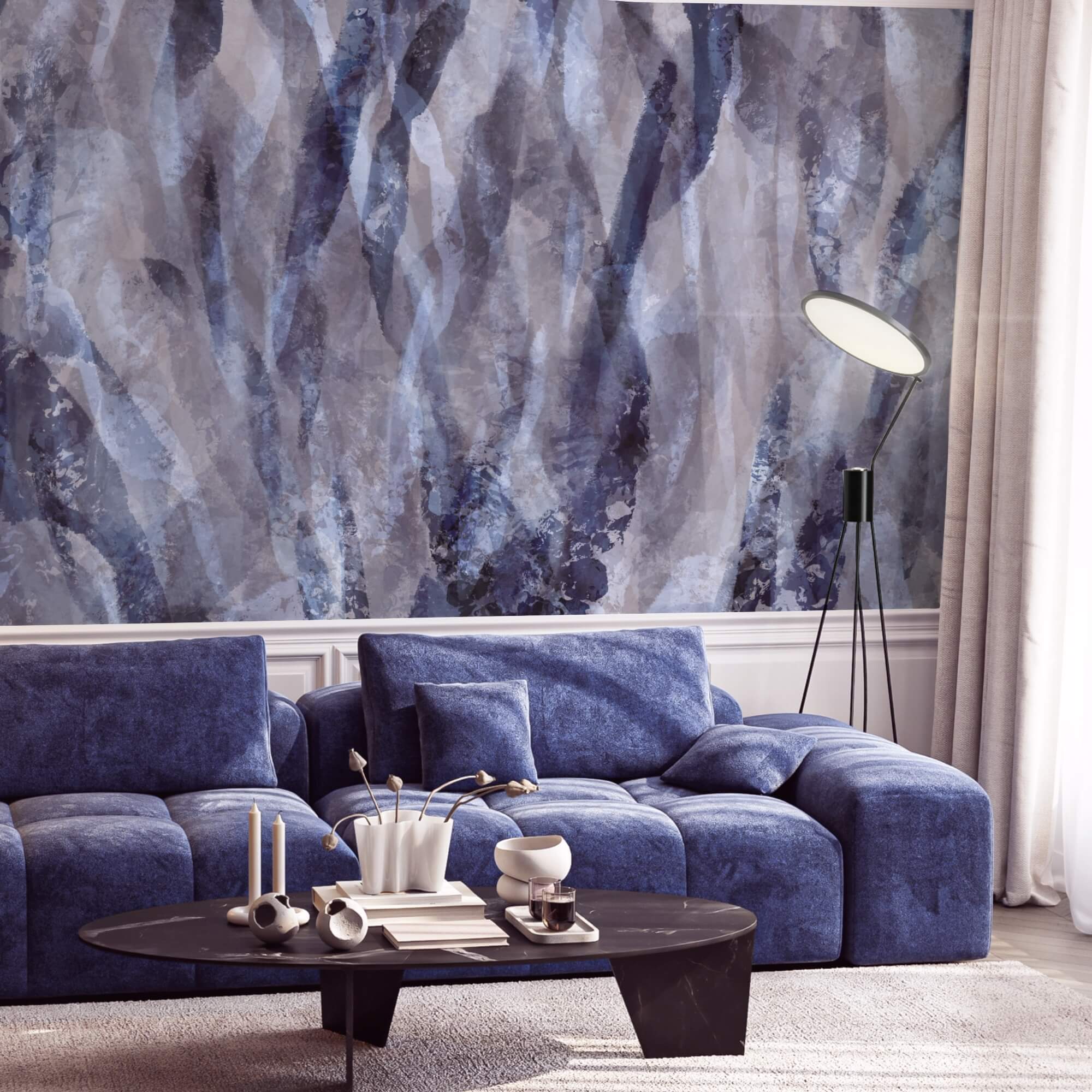 Valuri învolburate de nuanțe moi de culoare