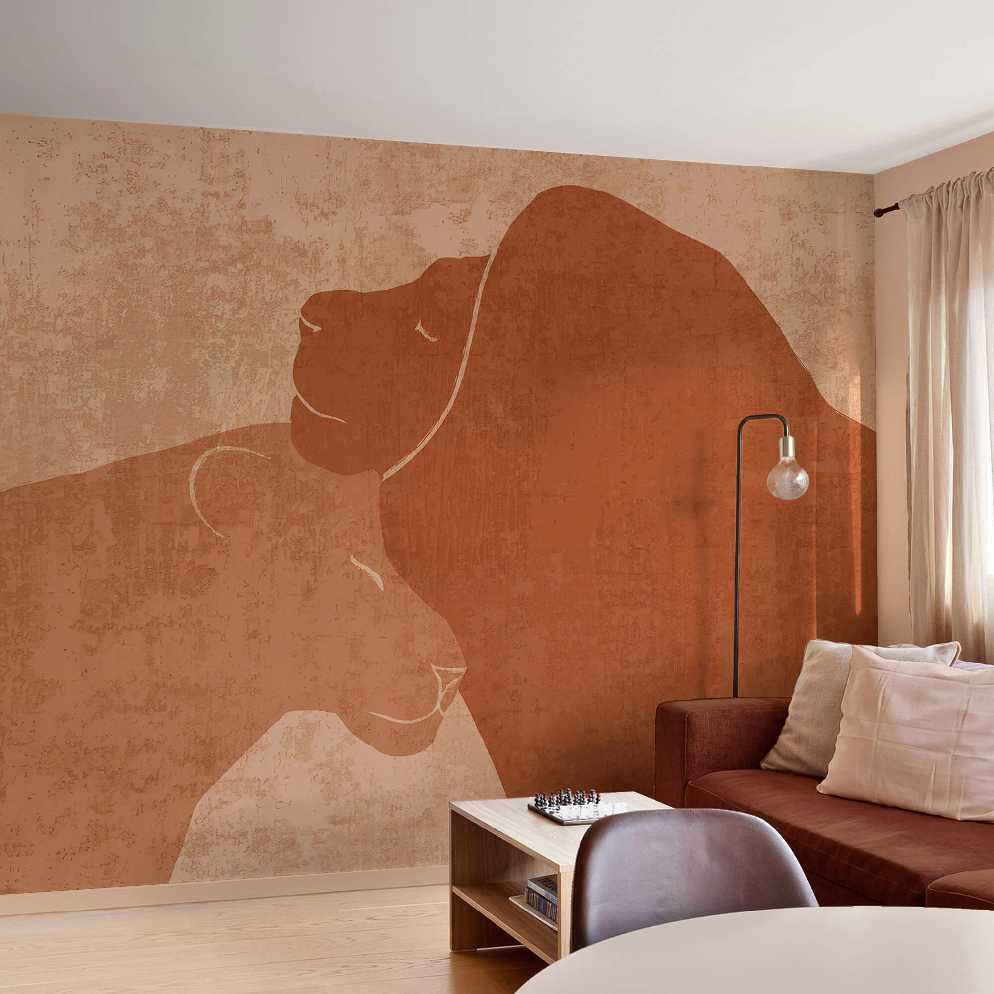 Desen cu leu și leoaică Desen cu leu și leoaică