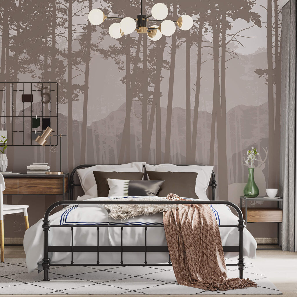 Grup de căprioare într-o pădure