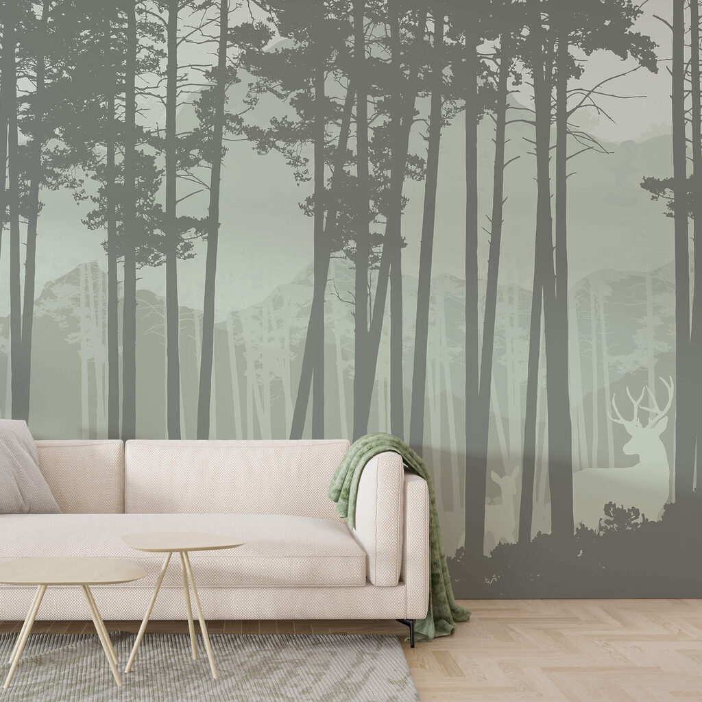 Grup de copaci într-o pădure