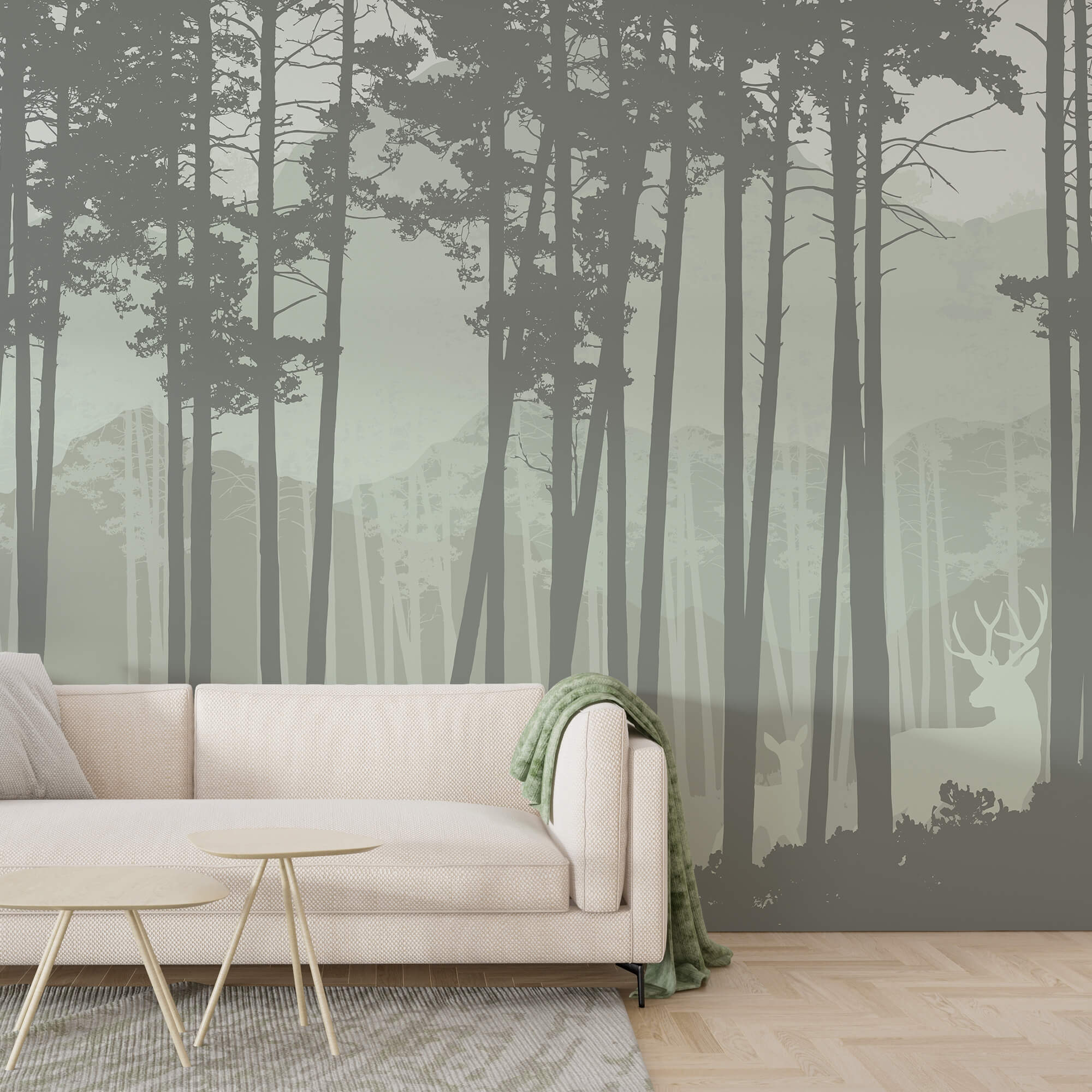 Grup de copaci într-o pădure