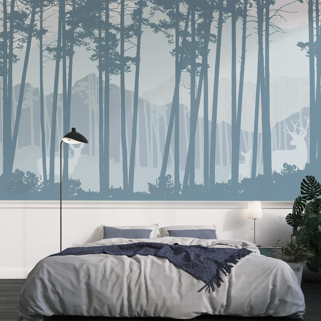 Grup de copaci într-o pădure