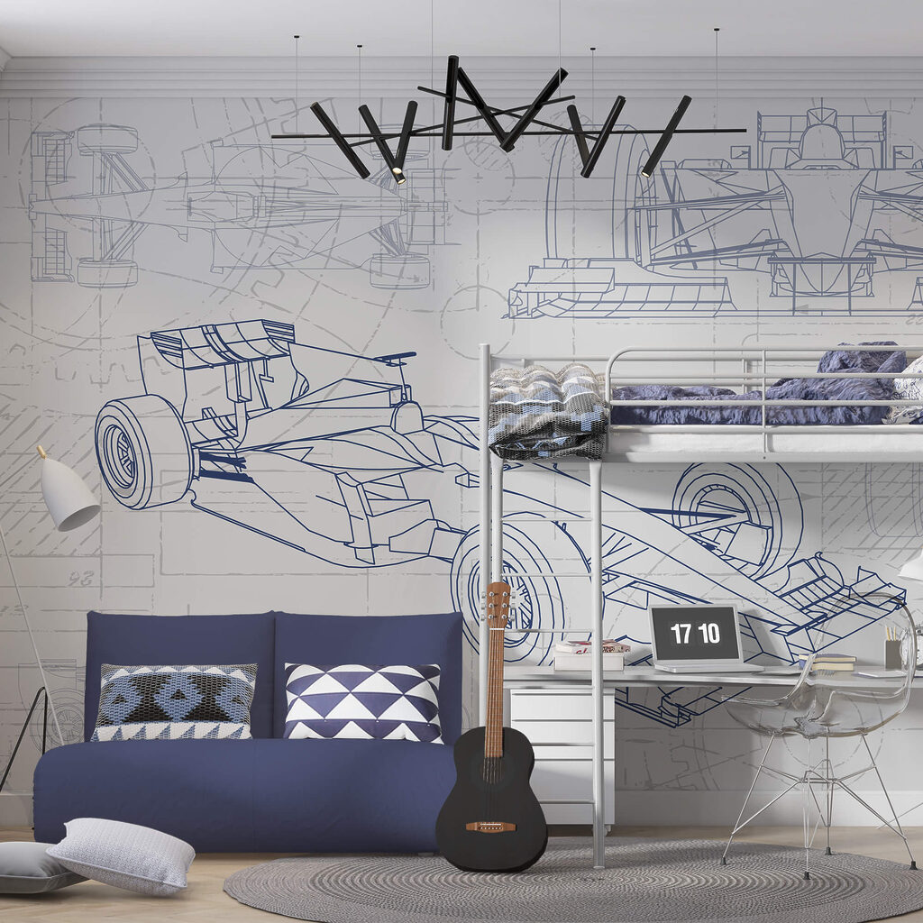 Schița unei mașini de curse