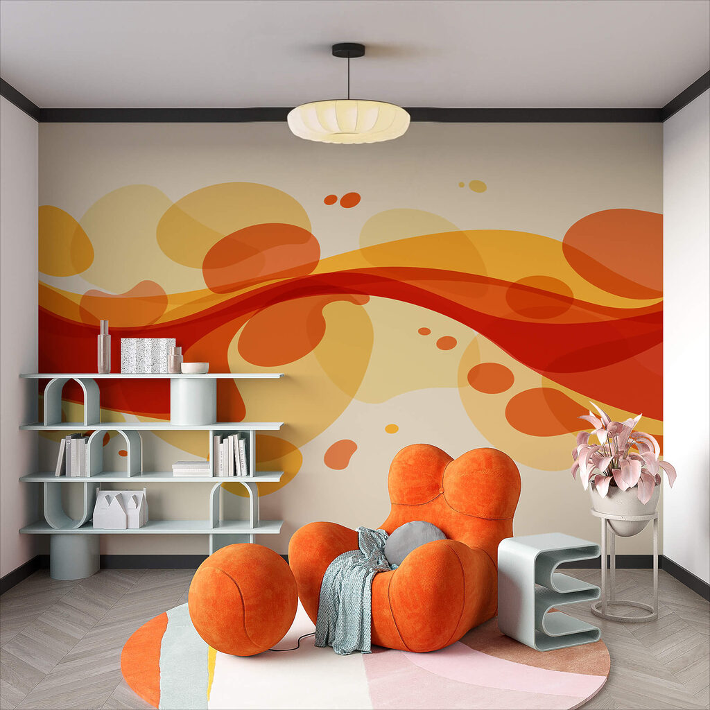 Vârtejuri roșii și galbene