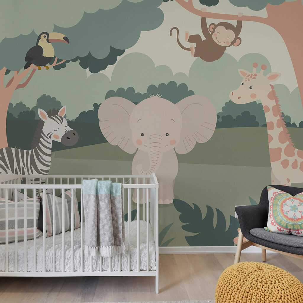 Desen animat de animale într-o pădure