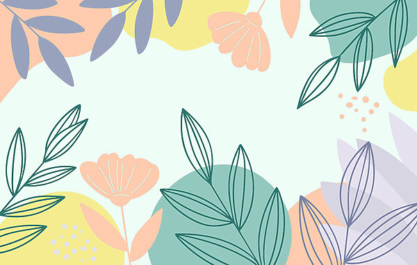 Model floral colorat cu frunze Model floral colorat cu frunze