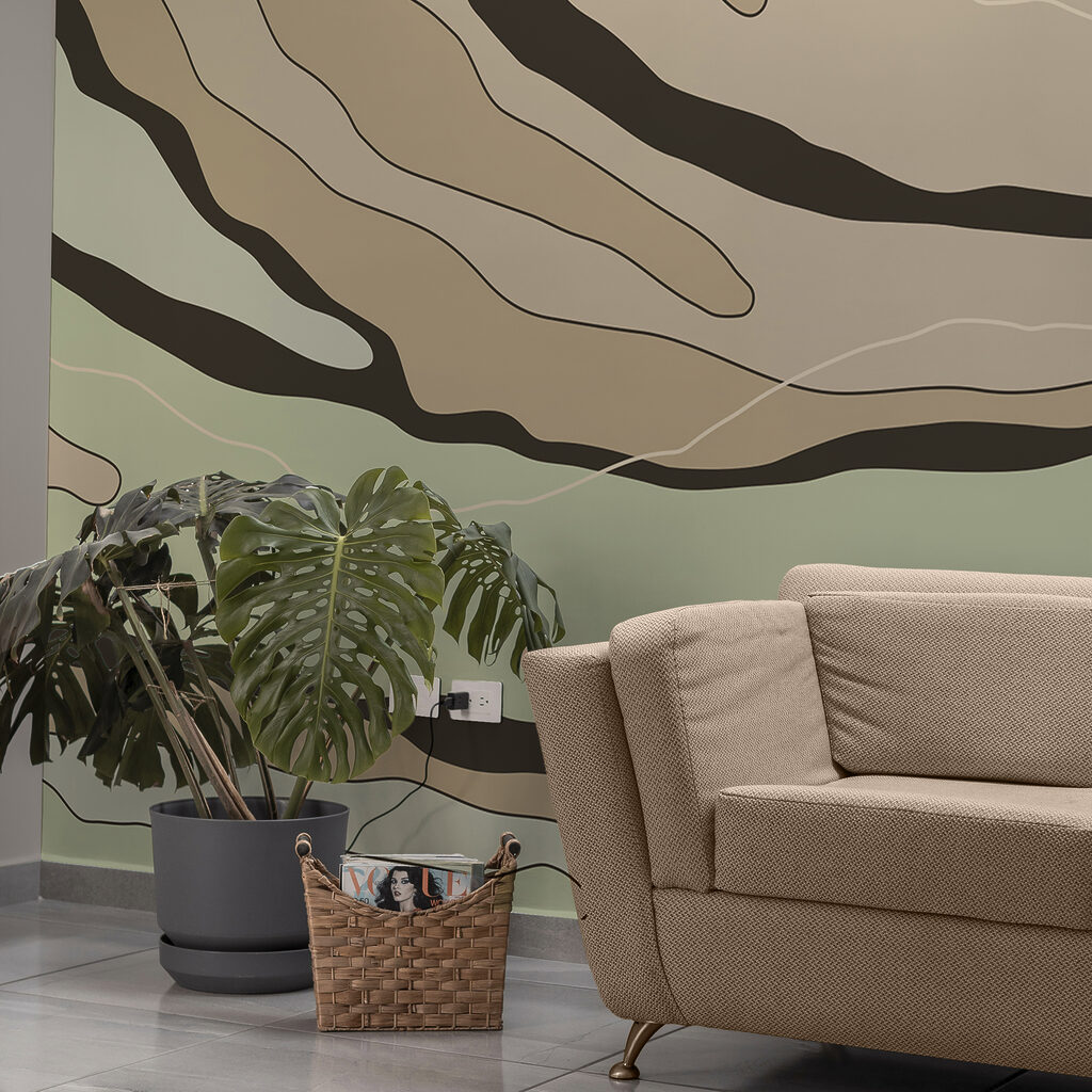 Linii abstracte în tonuri calde de pământ Linii abstracte în tonuri calde de pământ