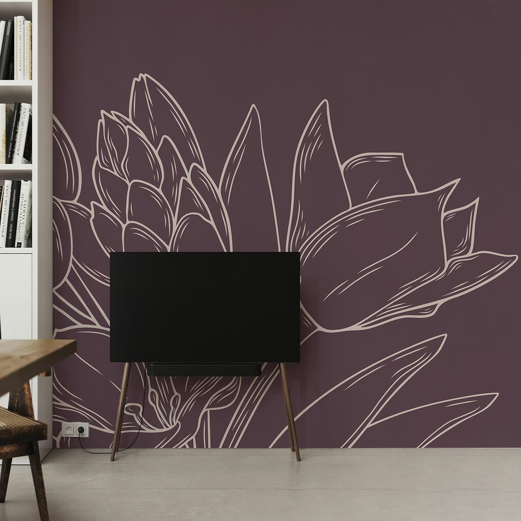 Flori delicate pe un fundal bogat