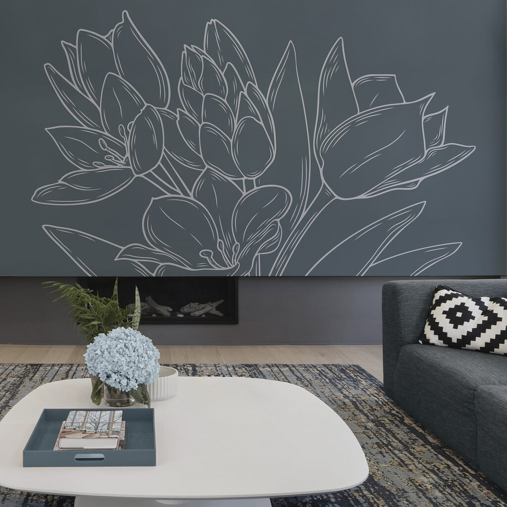 Flori delicate pe un fundal întunecat