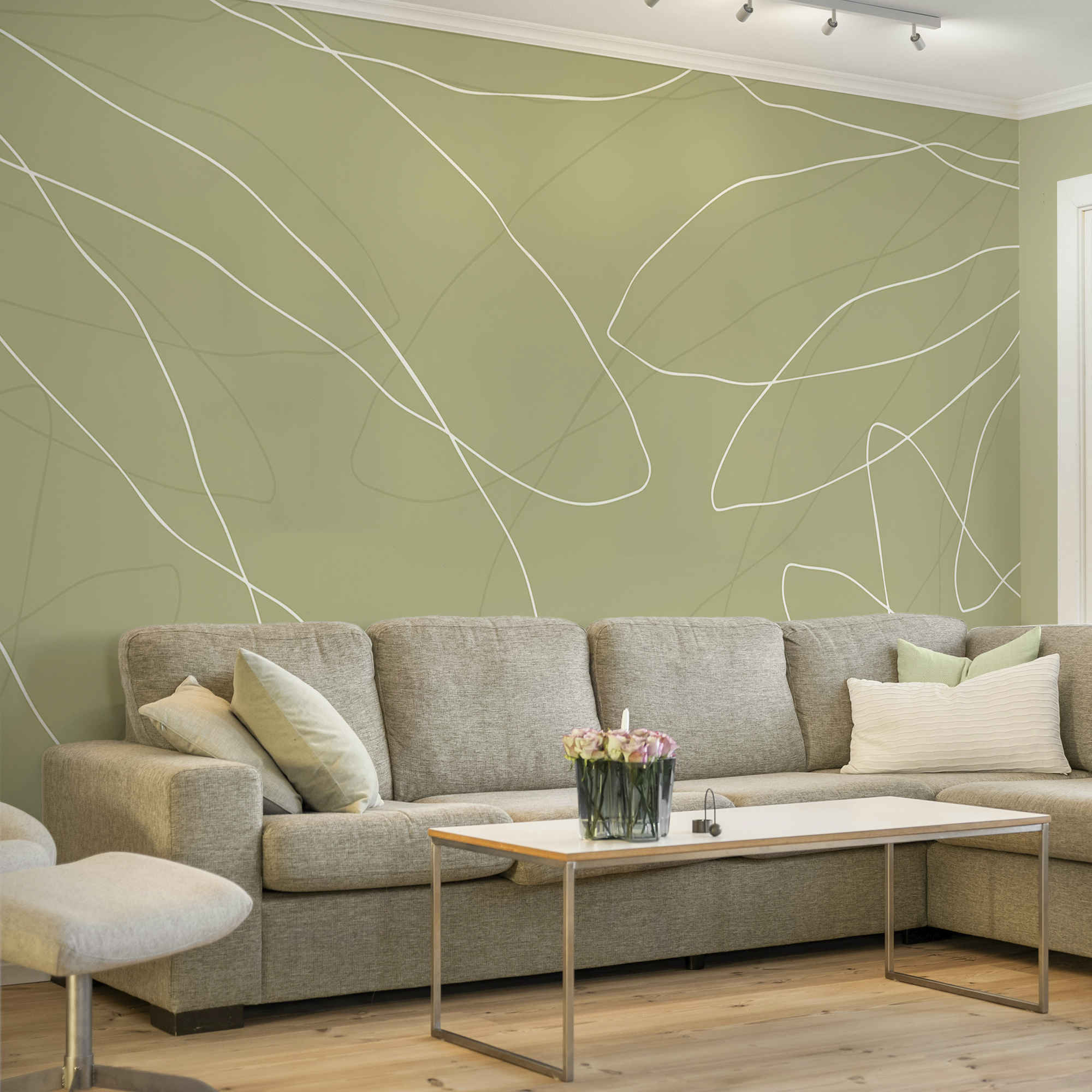 Fundal verde cu linii albe